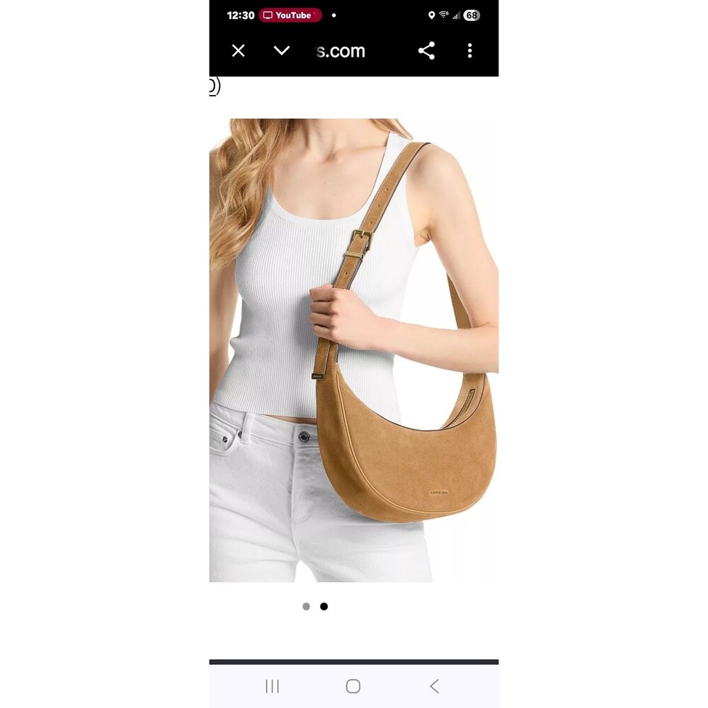 Michael Kors Women's Suede Crossbody Bag - Picture 2 of 10